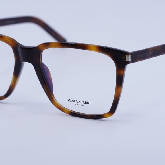 Saint Laurent SL717 SLIM 003 Eyeglasses Havana 54mm Square Frame - Picture 2 of 11